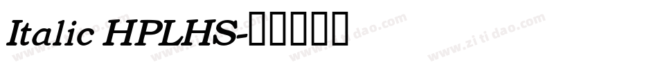 Italic HPLHS字体转换